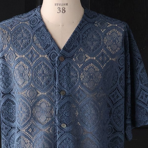 画像17: 「北陸」杢調ジャガードレース ハーフスリーブ ベース ボールカーディガン【MADE IN JAPAN】『日本製』/ Upscape Audience