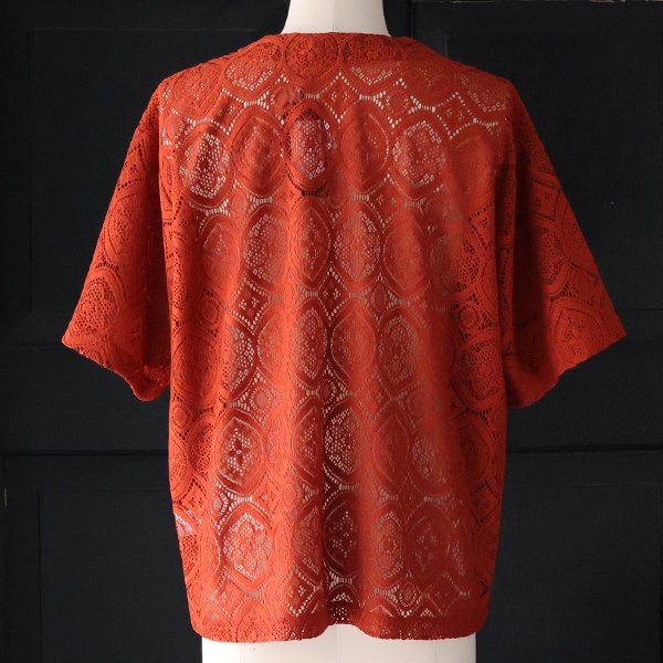 画像7: 「北陸」杢調ジャガードレース ハーフスリーブ ベース ボールカーディガン【MADE IN JAPAN】『日本製』/ Upscape Audience