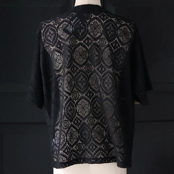 画像11: 「北陸」杢調ジャガードレース ハーフスリーブ ベース ボールカーディガン【MADE IN JAPAN】『日本製』/ Upscape Audience