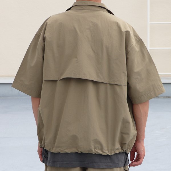 画像5: 綿ナイロンギャバ スタンドZIP ハーフスリーブ シャツジャケット / Audience