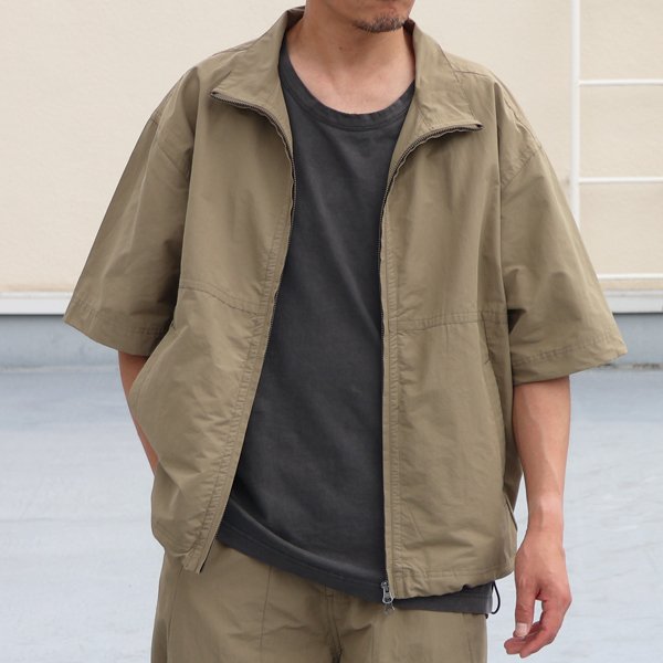 画像4: 綿ナイロンギャバ スタンドZIP ハーフスリーブ シャツジャケット / Audience