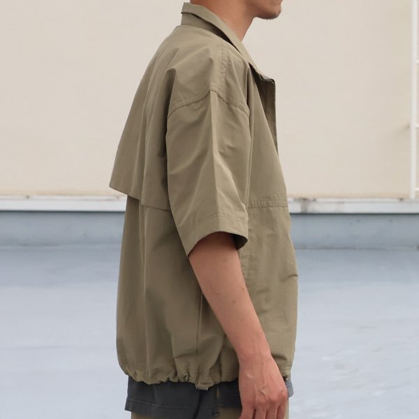 画像6: 綿ナイロンギャバ スタンドZIP ハーフスリーブ シャツジャケット / Audience