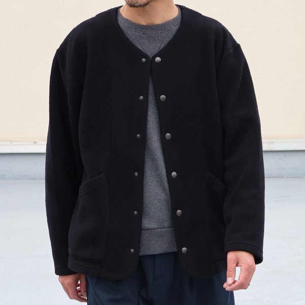 画像2: POLARTEC（ポーラテック）Thermal Proボア ノーカラー スナップ ジャケット【MADE IN JAPAN】『日本製』【送料無料】/ Upscape Audience