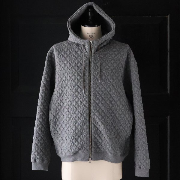 画像2: 「尾州」コットンキルト スタンドフード ZIPパーカー【MADE IN JAPAN】『日本製』【送料無料】 / Upscape Audience