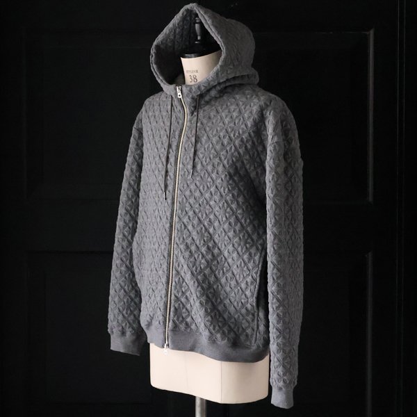 画像3: 「尾州」コットンキルト スタンドフード ZIPパーカー【MADE IN JAPAN】『日本製』【送料無料】 / Upscape Audience