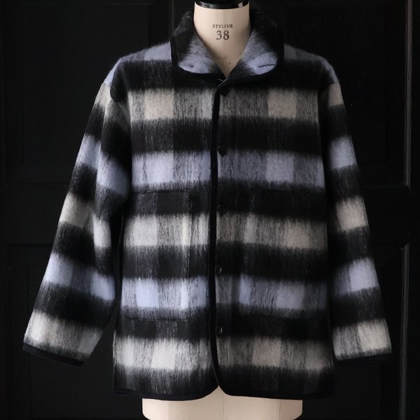 画像2: ECOLANA(エコラーナ) シャギーチェック スタンドオーバー ジャケット【MADE IN JAPAN】『日本製』【送料無料】 / Upscape Audience