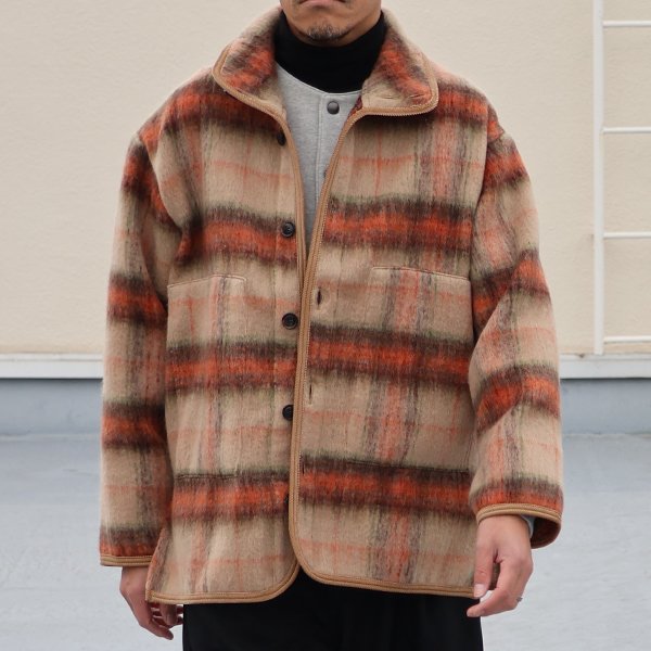 画像2: ECOLANA(エコラーナ) シャギーチェック スタンドオーバー ジャケット【MADE IN JAPAN】『日本製』【送料無料】 / Upscape Audience