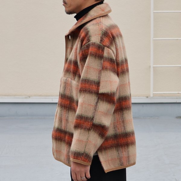画像4: ECOLANA(エコラーナ) シャギーチェック スタンドオーバー ジャケット【MADE IN JAPAN】『日本製』【送料無料】 / Upscape Audience