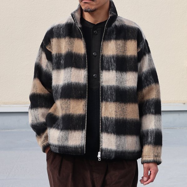 画像3: ECOLANA(エコラーナ) シャギーチェック スタンド ZIP ジャケット【MADE IN JAPAN】『日本製』【送料無料】 / Upscape Audience