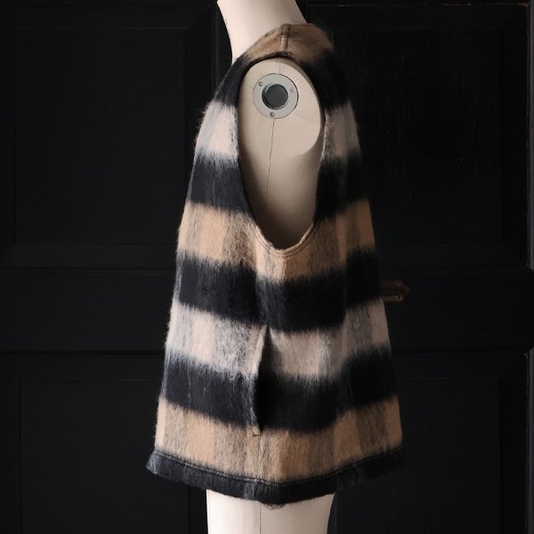 画像8: ECOLANA シャギーチェック ノーカラー ZIP ベスト【MADE IN JAPAN】『日本製』【送料無料】 / Upscape Audience