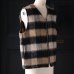 画像10: ECOLANA シャギーチェック ノーカラー ZIP ベスト【MADE IN JAPAN】『日本製』【送料無料】 / Upscape Audience (10)