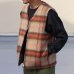 画像6: ECOLANA シャギーチェック ノーカラー ZIP ベスト【MADE IN JAPAN】『日本製』【送料無料】 / Upscape Audience (6)