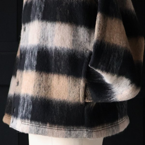 画像12: ECOLANA(エコラーナ) シャギーチェック ノーカラー スナップ ジャケット【MADE IN JAPAN】『日本製』【送料無料】 / Upscape Audience