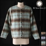 ECOLANA(エコラーナ) シャギーチェック ノーカラー スナップ ジャケット【MADE IN JAPAN】『日本製』【送料無料】 / Upscape Audience