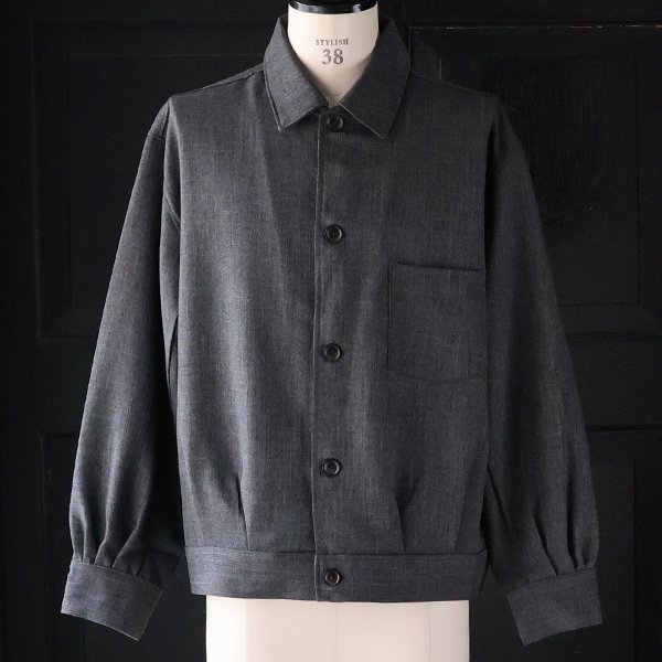 画像2: LANATEC® (ラナテック) TECH シャンブレーシャークスキン トラッカー ジャケット【MADE IN JAPAN】『日本製』【送料無料】/ Upscape Audience