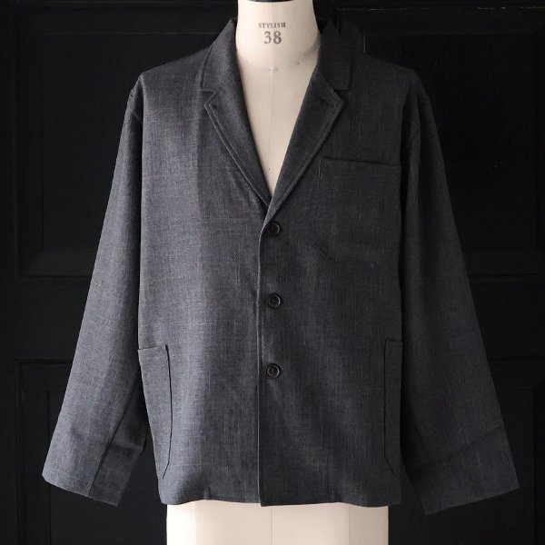 画像4: LANATEC® (ラナテック) TECH シャンブレーシャークスキン 3B カバーオール ジャケット【MADE IN JAPAN】『日本製』【送料無料】/ Upscape Audience