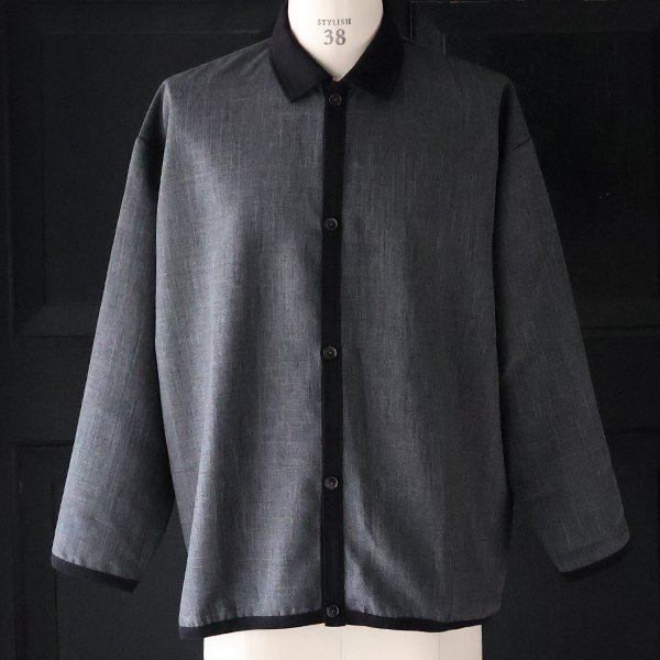 画像8: LANATEC® (ラナテック) TECH シャンブレーシャークスキン ポロカーディガン【MADE IN JAPAN】『日本製』【送料無料】/ Upscape Audience