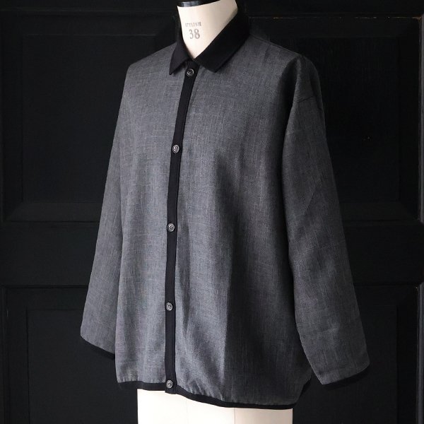 画像9: LANATEC® (ラナテック) TECH シャンブレーシャークスキン ポロカーディガン【MADE IN JAPAN】『日本製』【送料無料】/ Upscape Audience