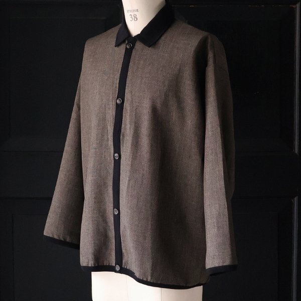 画像5: LANATEC® (ラナテック) TECH シャンブレーシャークスキン ポロカーディガン【MADE IN JAPAN】『日本製』【送料無料】/ Upscape Audience