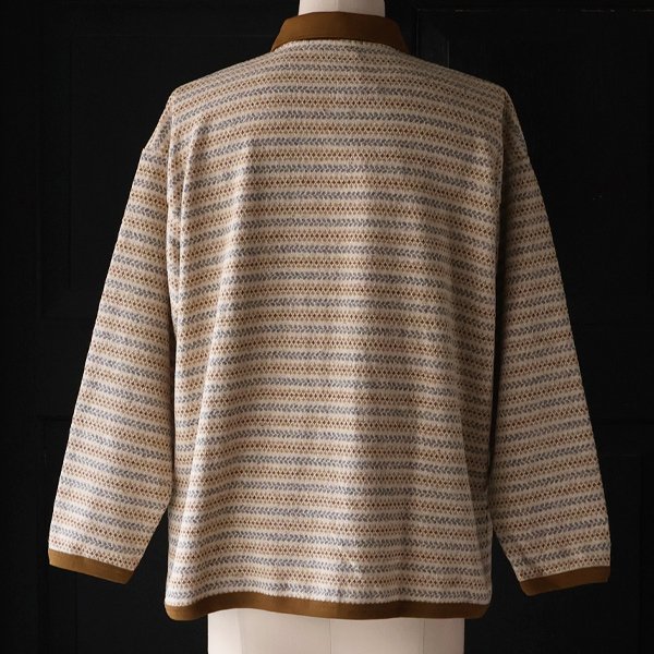 画像11: 「尾州」JAZZネップ マルチカラー ジャガード ポロニットソー カーディガン【MADE IN JAPAN】『日本製』 / Upscape Audience