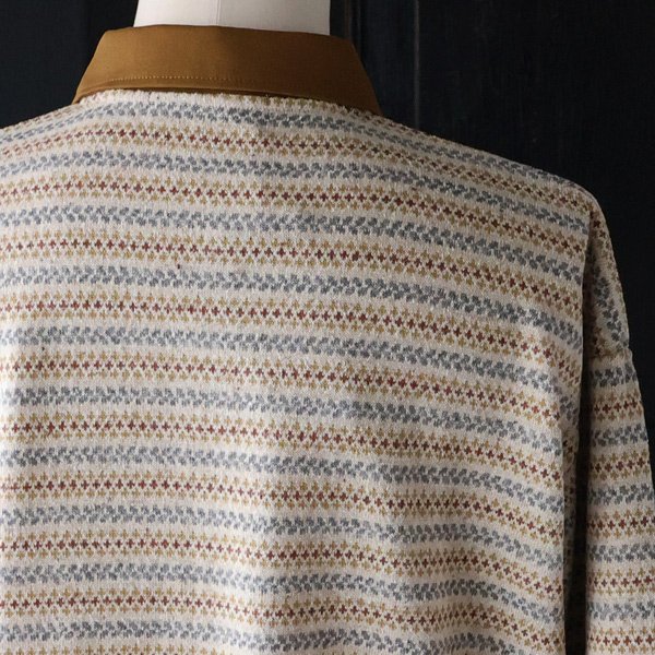 画像15: 「尾州」JAZZネップ マルチカラー ジャガード ポロニットソー カーディガン【MADE IN JAPAN】『日本製』 / Upscape Audience