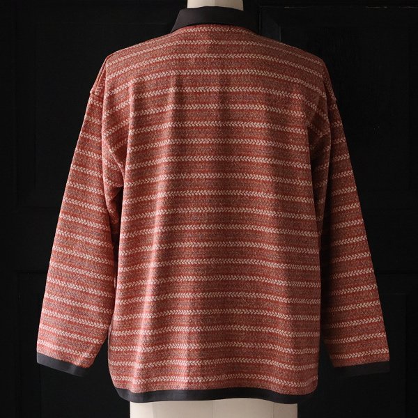 画像3: 「尾州」JAZZネップ マルチカラー ジャガード ポロニットソー カーディガン【MADE IN JAPAN】『日本製』 / Upscape Audience