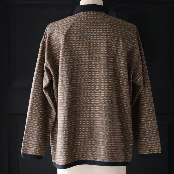 画像5: 「尾州」JAZZネップ マルチカラー ジャガード ポロニットソー カーディガン【MADE IN JAPAN】『日本製』 / Upscape Audience