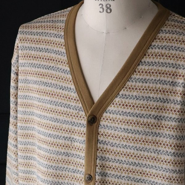 画像16: 「尾州」JAZZネップ マルチカラー ジャガード Vニットソー  カーディガン 【MADE IN JAPAN】『日本製』【送料無料】/ Upscape Audience