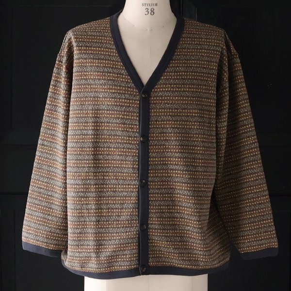 画像5: 「尾州」JAZZネップ マルチカラー ジャガード Vニットソー  カーディガン 【MADE IN JAPAN】『日本製』【送料無料】/ Upscape Audience