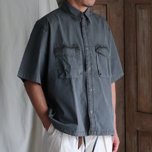 画像10: ピグメント 馬布 (ホースクロス) ドローコード バルーン ハーフスリーブ ワークシャツ / Audience