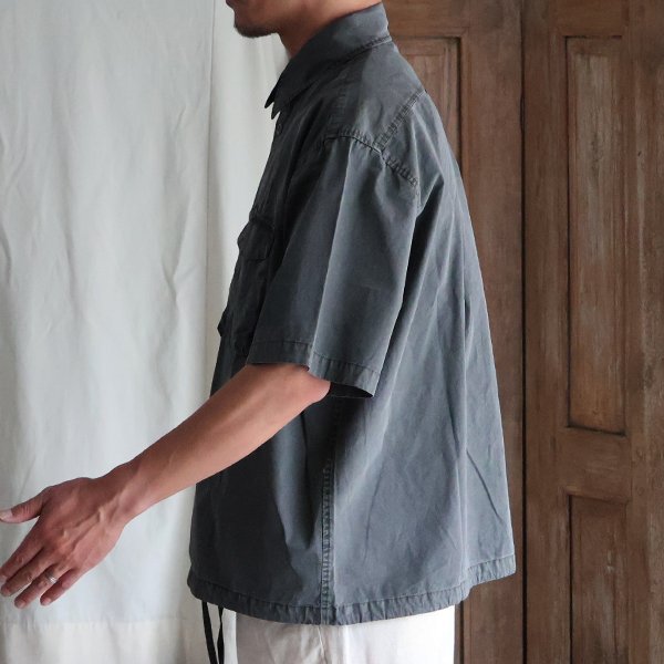 画像12: ピグメント 馬布 (ホースクロス) ドローコード バルーン ハーフスリーブ ワークシャツ / Audience