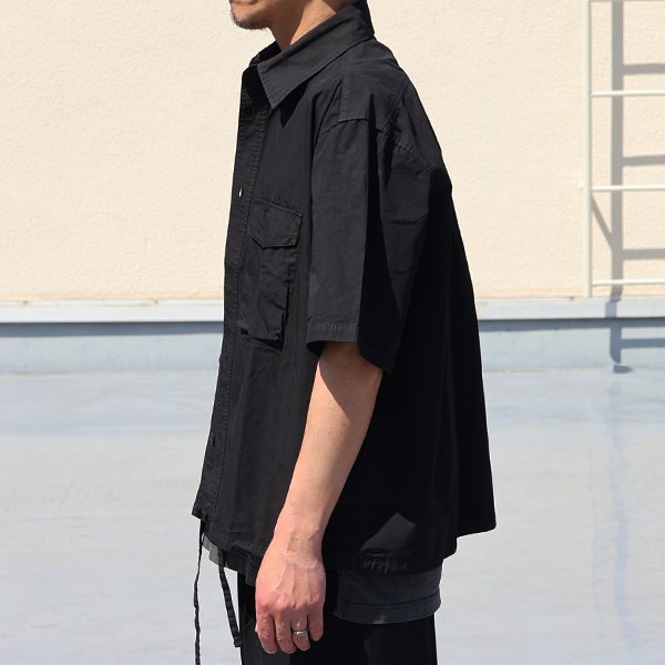 画像4: ピグメント 馬布 (ホースクロス) ドローコード バルーン ハーフスリーブ ワークシャツ / Audience