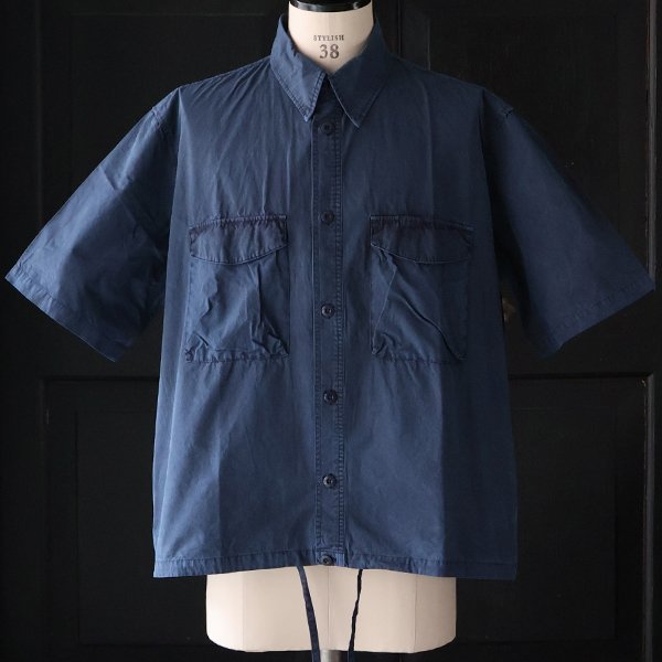 画像6: ピグメント 馬布 (ホースクロス) ドローコード バルーン ハーフスリーブ ワークシャツ / Audience