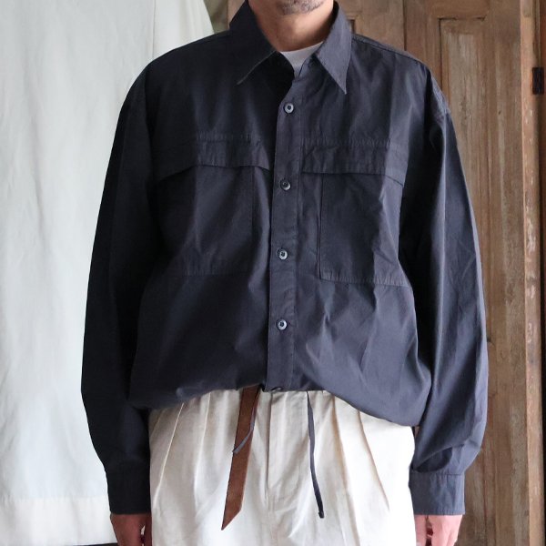 画像20: ピグメント 馬布 (ホースクロス) ドローコード バルーン ユーティリティーシャツジャケット / Audience