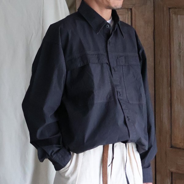 画像19: ピグメント 馬布 (ホースクロス) ドローコード バルーン ユーティリティーシャツジャケット / Audience