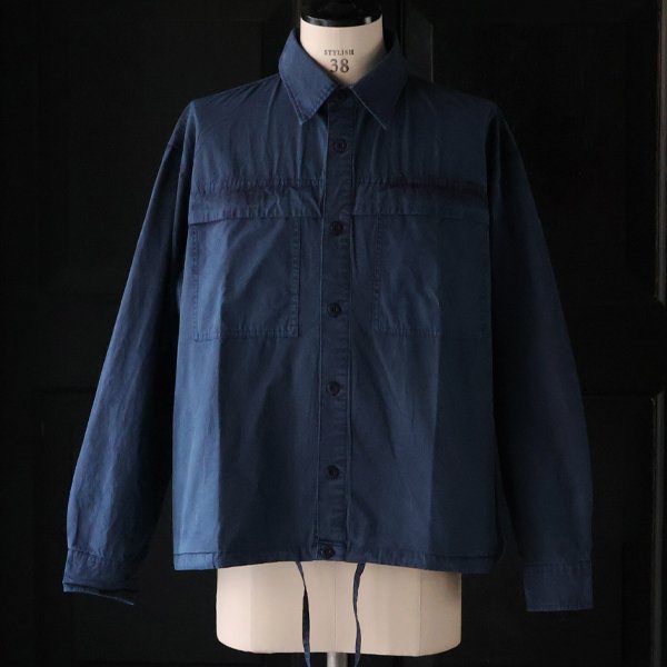 画像2: ピグメント 馬布 (ホースクロス) ドローコード バルーン ユーティリティーシャツジャケット / Audience