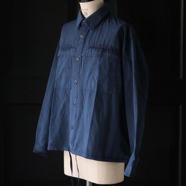 画像3: ピグメント 馬布 (ホースクロス) ドローコード バルーン ユーティリティーシャツジャケット / Audience