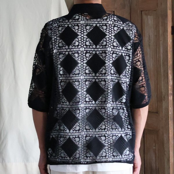 画像9: 「北陸」カットブローシェレース ハーフスリーブ ポロ カーディガン【MADE IN JAPAN】『日本製』【送料無料】/ Upscape Audience