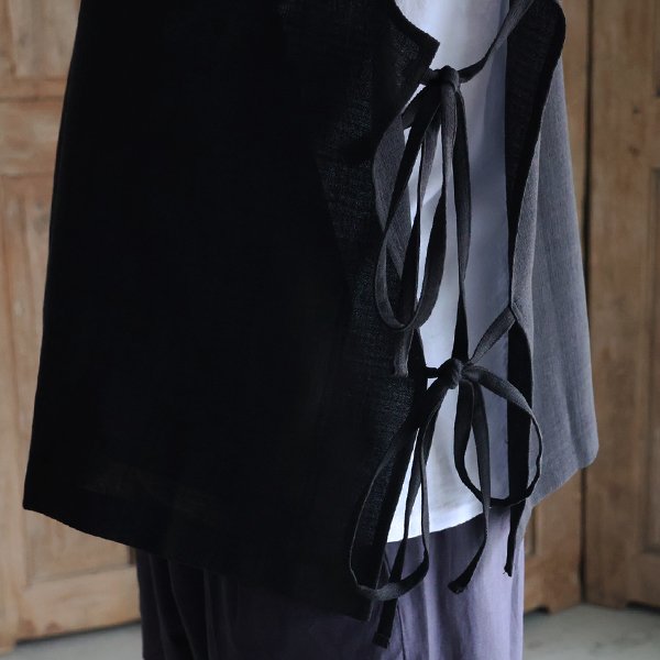 画像8: Reflax（リフラクス）TECH リネンライクキャンバス キーネック プルオーバー エプロンベスト『MADE IN JAPAN』『日本製』Upscape Audience