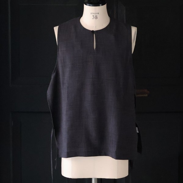 画像4: Reflax（リフラクス）TECH リネンライクキャンバス キーネック プルオーバー エプロンベスト『MADE IN JAPAN』『日本製』Upscape Audience