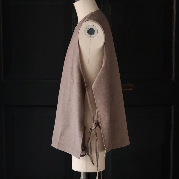 画像7: Reflax（リフラクス）TECH リネンライクキャンバス キーネック プルオーバー エプロンベスト『MADE IN JAPAN』『日本製』Upscape Audience