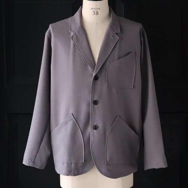 画像2: LANATEC® (ラナテック) TECH ウールライクツイル 3ボタン ロガージャケット【MADE IN JAPAN】『日本製』/ Upscape Audience