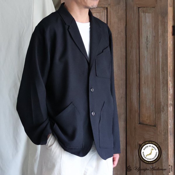 画像1: LANATEC® (ラナテック) TECH ウールライクツイル 3ボタン ロガージャケット【MADE IN JAPAN】『日本製』/ Upscape Audience