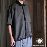 LANATEC® (ラナテック) TECH シャンブレーシャークスキン ポロ ハーフスリーブ カーディガン【MADE IN JAPAN】『日本製』【送料無料】/ Upscape Audience
