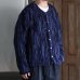 画像2: 「尾州」マルチカラー ストライプ 幾何柄コットンキルト フィンガーホール付き ノーカラースナップジャケット【MADE IN JAPAN】『日本製』 / Upscape Audience (2)