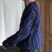 画像4: 「尾州」マルチカラー ストライプ 幾何柄コットンキルト フィンガーホール付き ノーカラースナップジャケット【MADE IN JAPAN】『日本製』 / Upscape Audience (4)