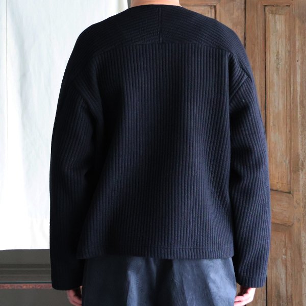 画像5: 「尾州」コットンキルト ノーカラーZIPジャケット【MADE IN JAPAN】『日本製』 / Upscape Audience