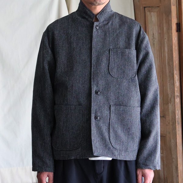 画像9: LANATEC® (ラナテック) Lab (ラボ） TECH ウールライク ツィードツイルシャンブレー ボクシー クロップドジャケット【MADE IN JAPAN】『日本製』【送料無料】/ Upscape Audience