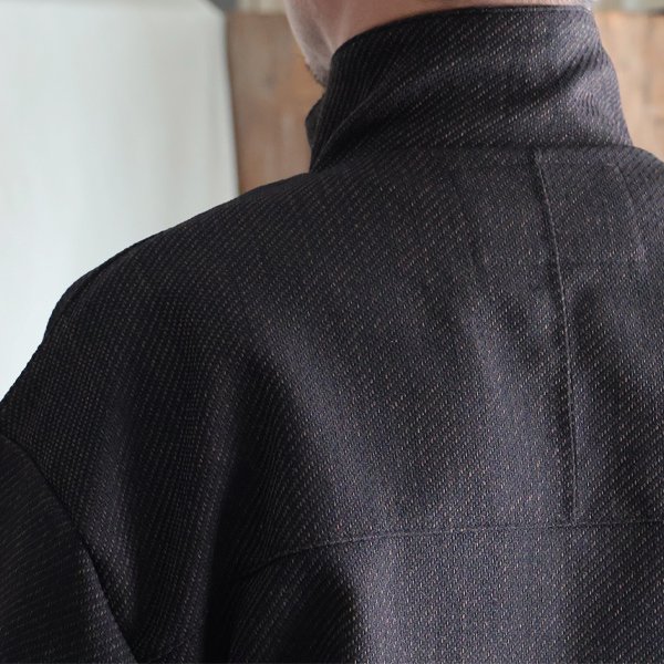 画像6: LANATEC® (ラナテック) Lab (ラボ） TECH ウールライク ツィードツイルシャンブレー スタンド ZIP ブルゾン【MADE IN JAPAN】『日本製』/ Upscape Audience