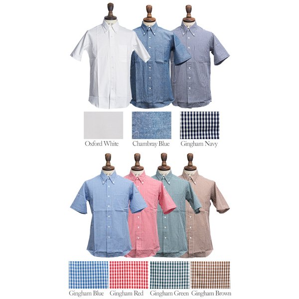 画像9: 【RE PRICE/価格改定】ヘビーオックスフォード/シャンブレー/ギンガムボタンダウン半袖シャツ / THE BAGGY【バギー】